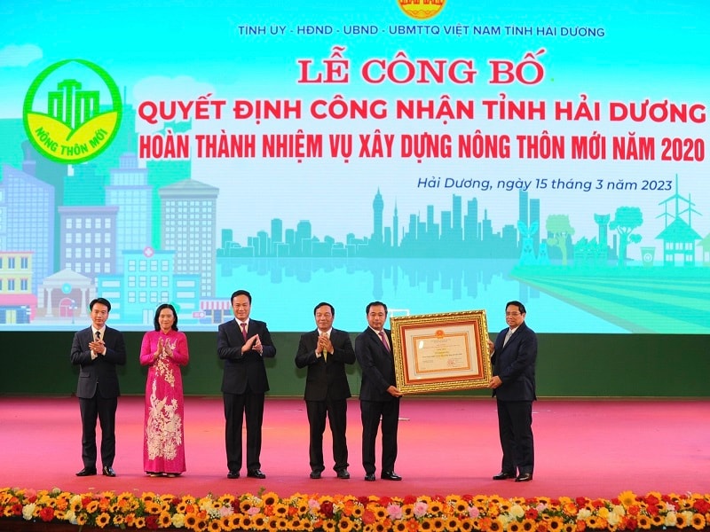 Hải Dương là địa phương thứ 5 của cả nước đã vinh dự được Thủ tướng Chính phủ quyết định công nhận tỉnh hoàn thành nhiệm vụ xây dựng nông thôn mới(CTTĐT)