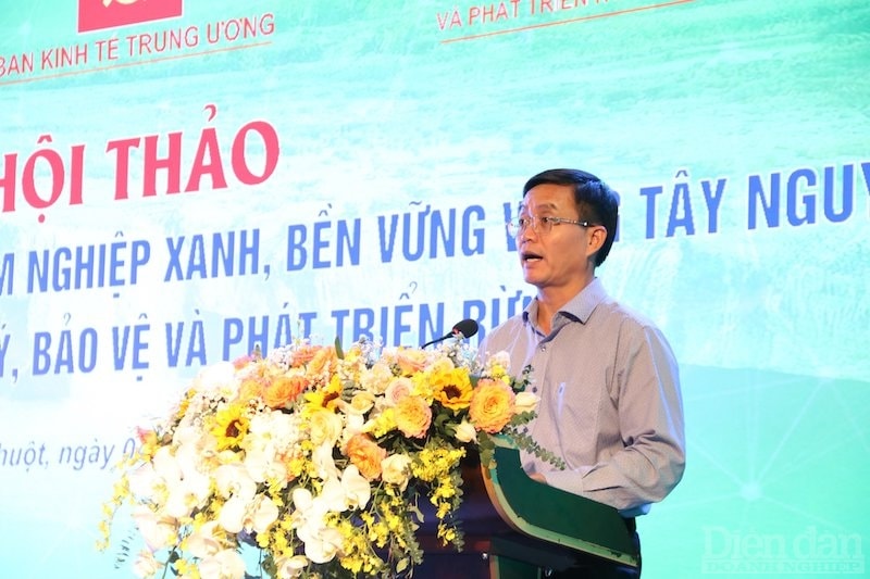 vùng Tây Nguyên đến năm 2030 tỷ lệ che phủ rừng đạt trên 47%; đến năm 2045, trở thành vùng phát triển bền vững, có nền kinh tế xanh, tuần hoàn.