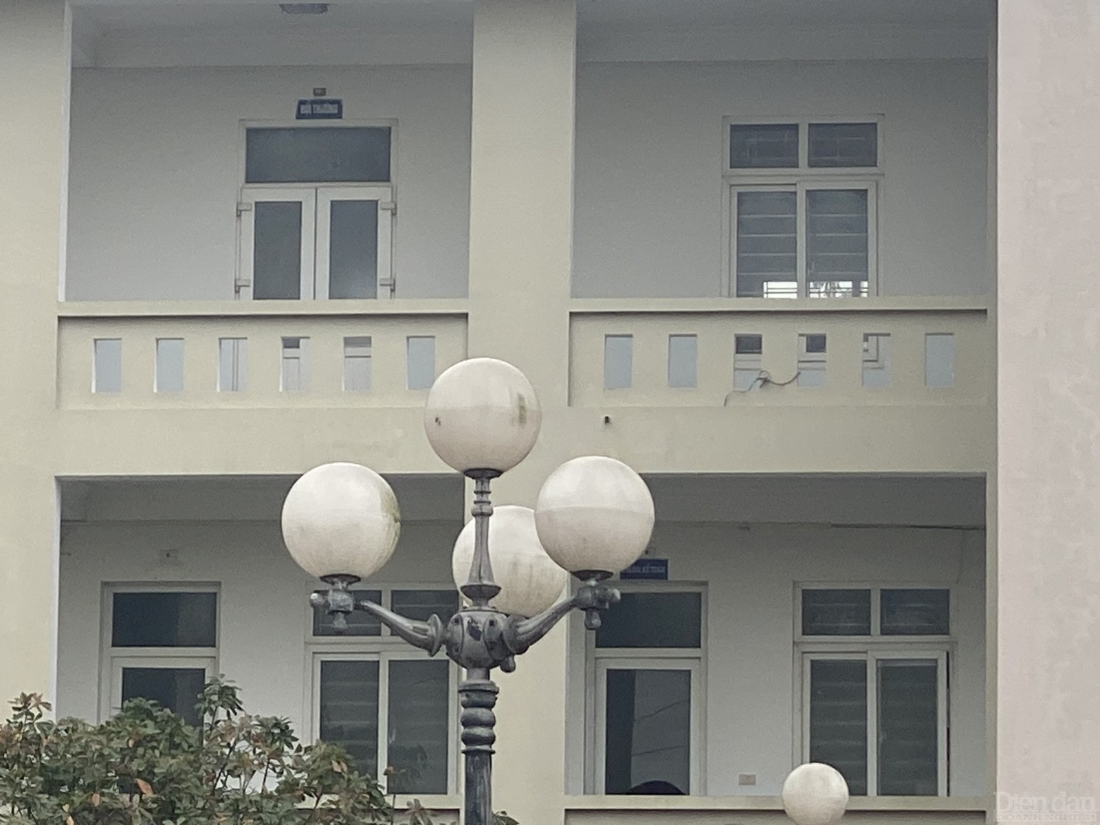 Bên trong khuôn viên trụ sở này rộng hàng nghìn m2 cỏ dại mọc um tùm, hoang hoá nhiều hạng mục