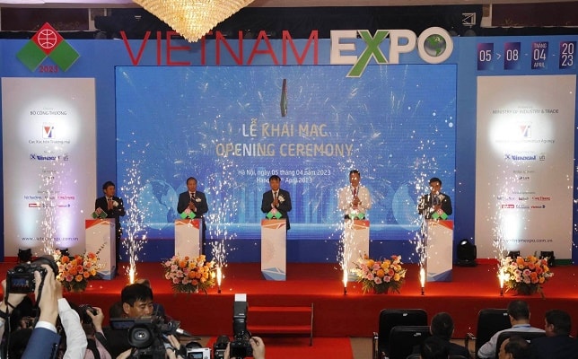 Lễ khai mạc Hội chợ Thương mại quốc tế Việt Nam lần thứ 32 – Vietnam Expo 2023. Ảnh: Hoàng Diệp