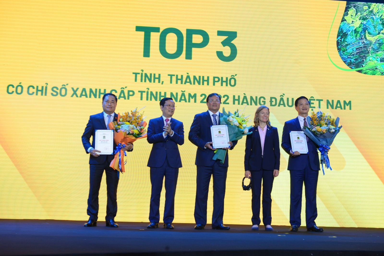 Top 3 tỉnh , thành có chỉ số Xanh cấp tỉnh năm 2022 hàng đầu Việt Nam