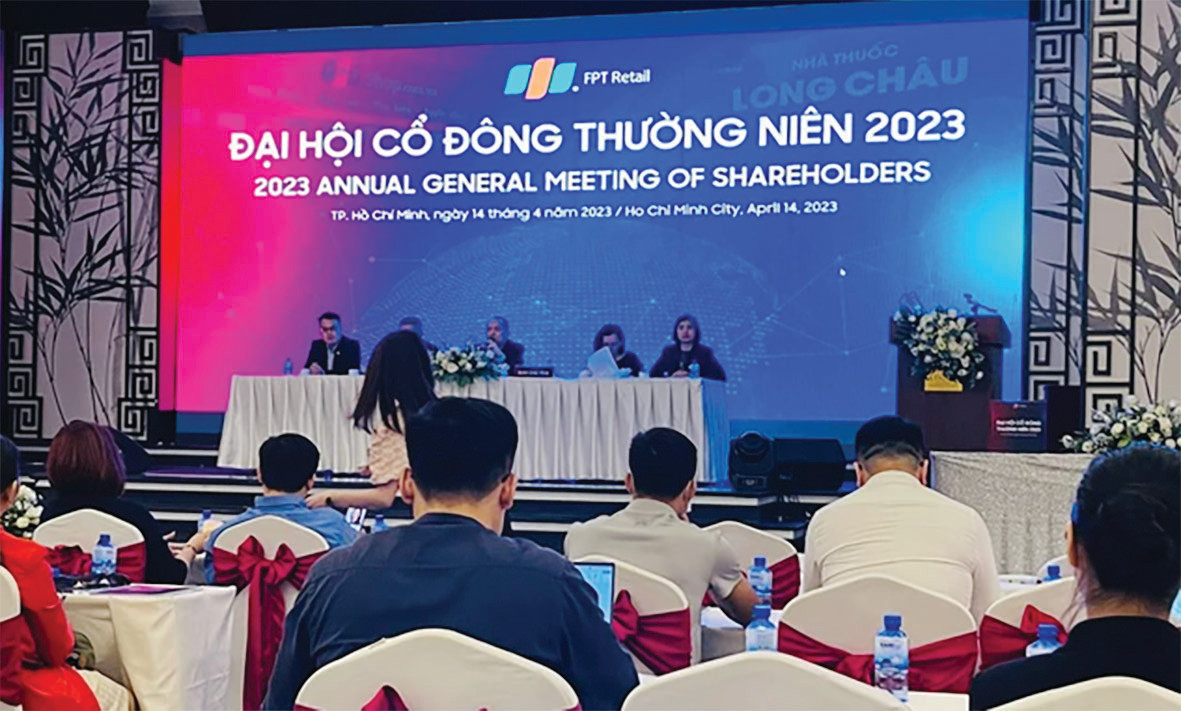  Nếu như năm 2022, FPT trả cổ tức 20% bằng tiền mặt và 15% bằng cổ phiếu thì sang năm 2023 chỉ còn 20% tiền mặt. Ảnh: FPT