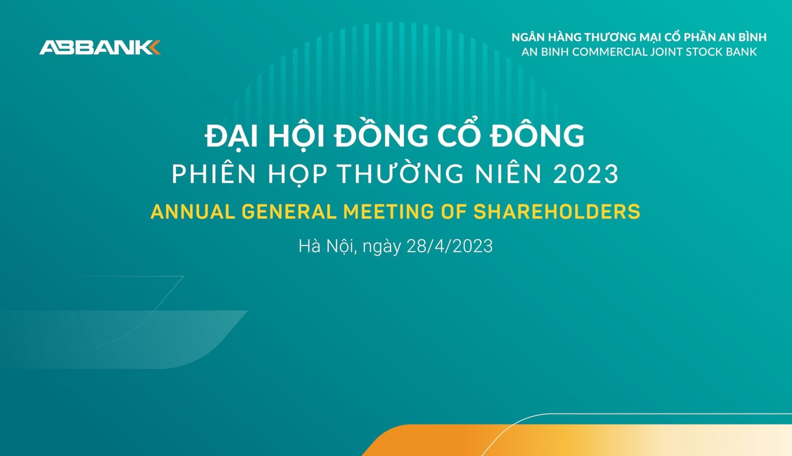 ABBANK dự kiến tổ chức ĐHĐCĐ thường niên vào ngày 28/4, chương trình sẽ thông qua kế hoạch kinh doanh năm 2023, kết quả bầu chọn thành viên HĐQT nhiệm kỳ mới và kế hoạch chi trả cổ tức năm 2022.