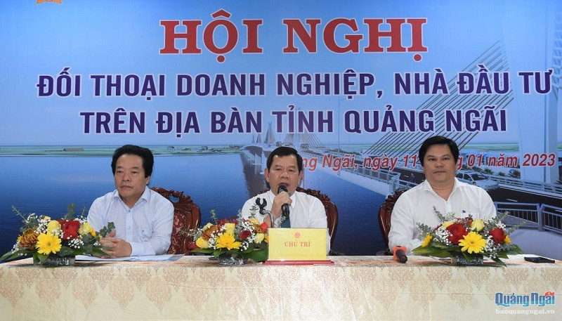 Lãnh đạo tỉnh Quảng Ngãi đối thoại với các doanh nghiệp, nhà đầu tư đang hoạt động trên địa bàn