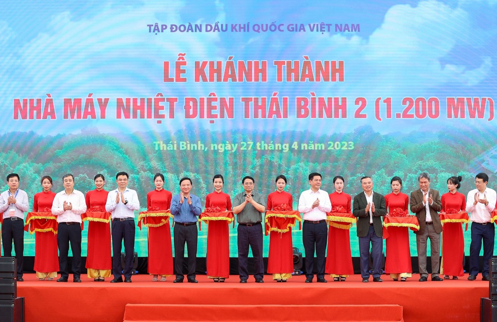 Lễ cắt băng khánh thành Nhà máy Nhiệt điện Thái Bình 2