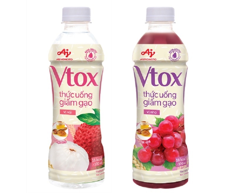 “Vtox” là sự kết hợp hài hòa giữa vị ngọt của mật ong, trái cây và vị chua thanh của giấm gạo.