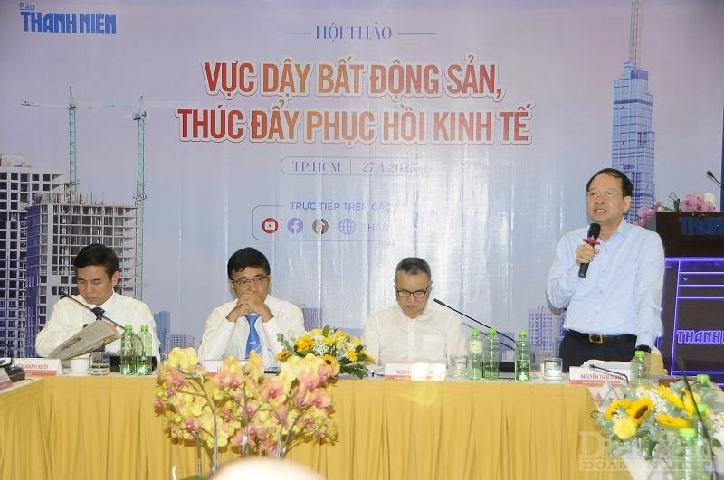 Hội thảo “Vực dậy bất động sản, thúc đẩy phục hồi kinh tế” do Báo Thanh Niên tổ chức ngày 27/4 - Ảnh Đình Đại.