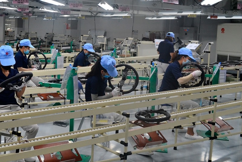 Dây chuyền sản xuất của Công ty Toyoda Gosei Thái Bình (ảnh báo Thái Bình)