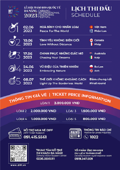 vé DIFF 2023 có giá chính thức từ 800.000 đồng đến 3.000.000 đồng theo 5 hạng khán đài