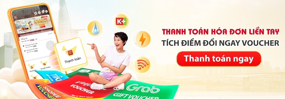  Tính năng 1 chạm thanh toán các hóa đơn sinh hoạt giúp người dùng không lo trễ hạn hay phải chờ lâu như trước đây, đồng thời có thể tích điểm đổi voucher xịn cho các hóa đơn từ 200.000 đồng.