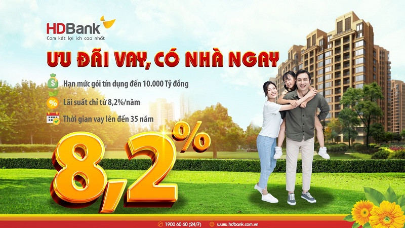 Vay mua nhà lãi suất chỉ từ 8/2%/năm tại HDBank 