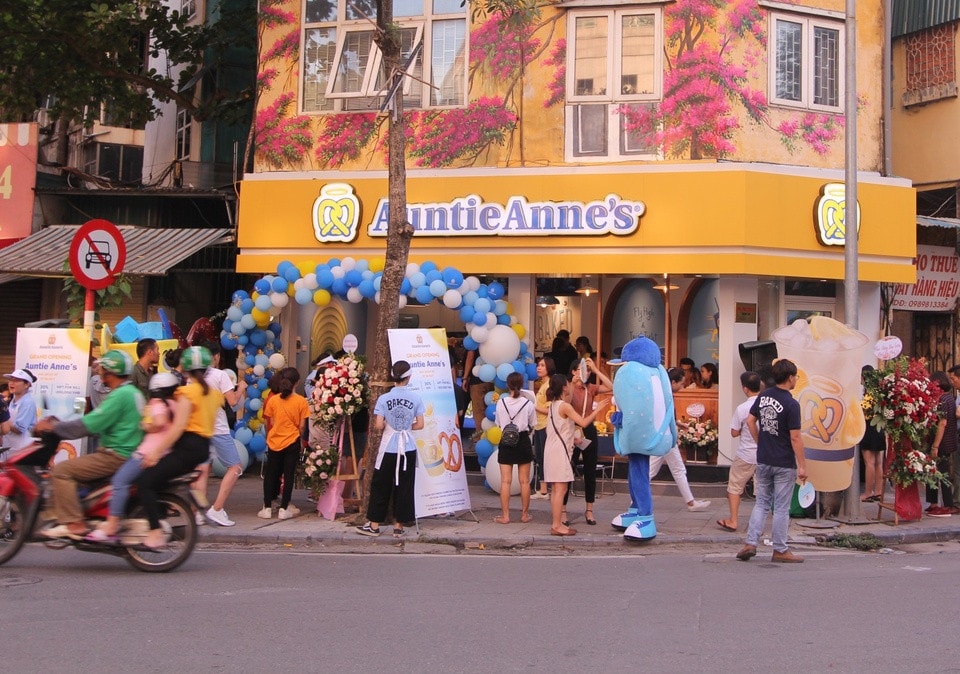 thương hiệu Auntie Anne's đang có mặt tại Việt Nam.