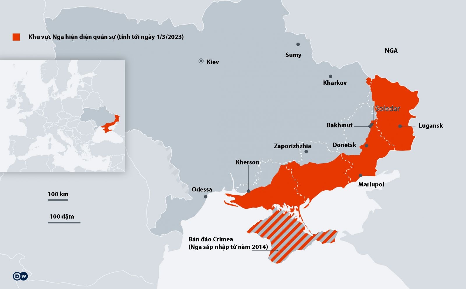 Cục diện chiến trường Ukraine hiện tại