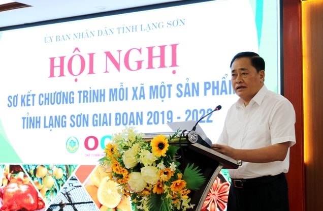 Ông Hồ Tiến Thiệu, Phó Bí thư Tỉnh ủy, Chủ tịch UBND tỉnh Lạng Sơn đề nghị tiếp tục phát triển sản phẩm OCOP mới cùng với duy trì, nâng ca