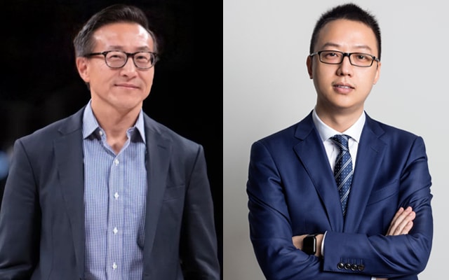 Joseph C. Tsai (trái) và Eddie Yongming Wu (phải) sẽ là những lãnh đạo mới của gã khổng lồ thương mại điện tử Trung Quốc.