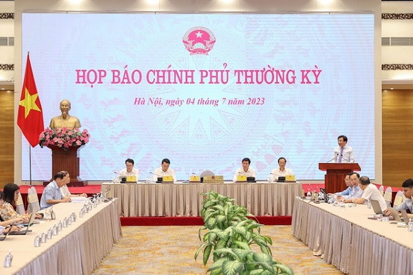 Toàn cảnh cuộc họp báo. Ảnh: VGP/Nhật Bắc