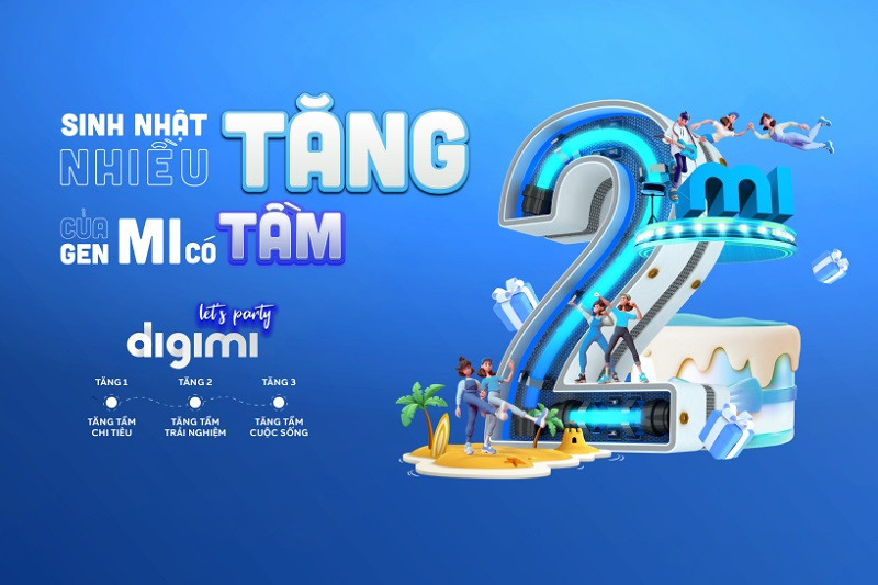 Digimi mừng sinh nhật 2 tuổi với nhiều quà tặng và trải nghiệm đặc biệt cho các khách hàng. Nguồn: BVB