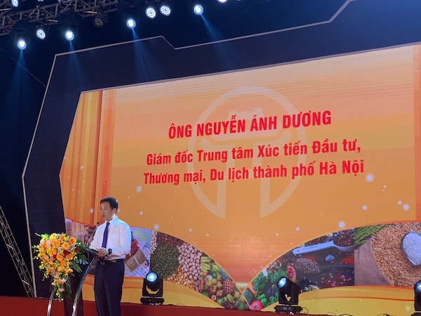 ông Nguyễn Ánh Dương, Giám đốc Trung tâm Xúc tiến đầu tư, thương mại, du lịch Thành phố Hà Nội (HPA) phát biểu khai mạc