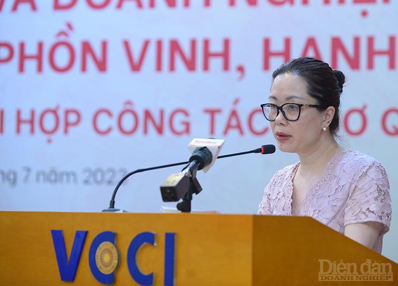 bà Trần Thị Lan Anh, Tổng Thư ký Liên đoàn Thương mại và Công nghiệp Việt Nam (VCCI) 