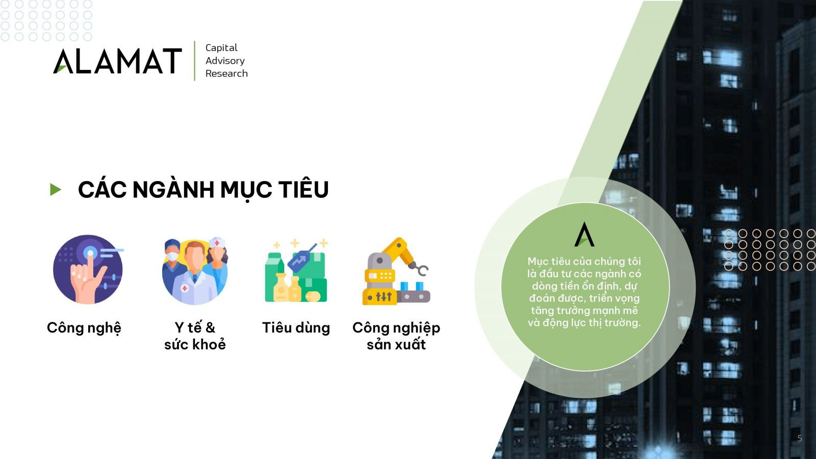 Công nghệ là một trong bốn ngành mục tiêu của Alamat Capital