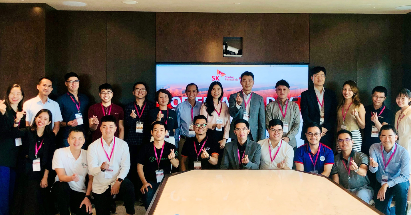 Top 15 SK Startup Fellowship 2023 và Ban tổ chức tại Orientation Day.