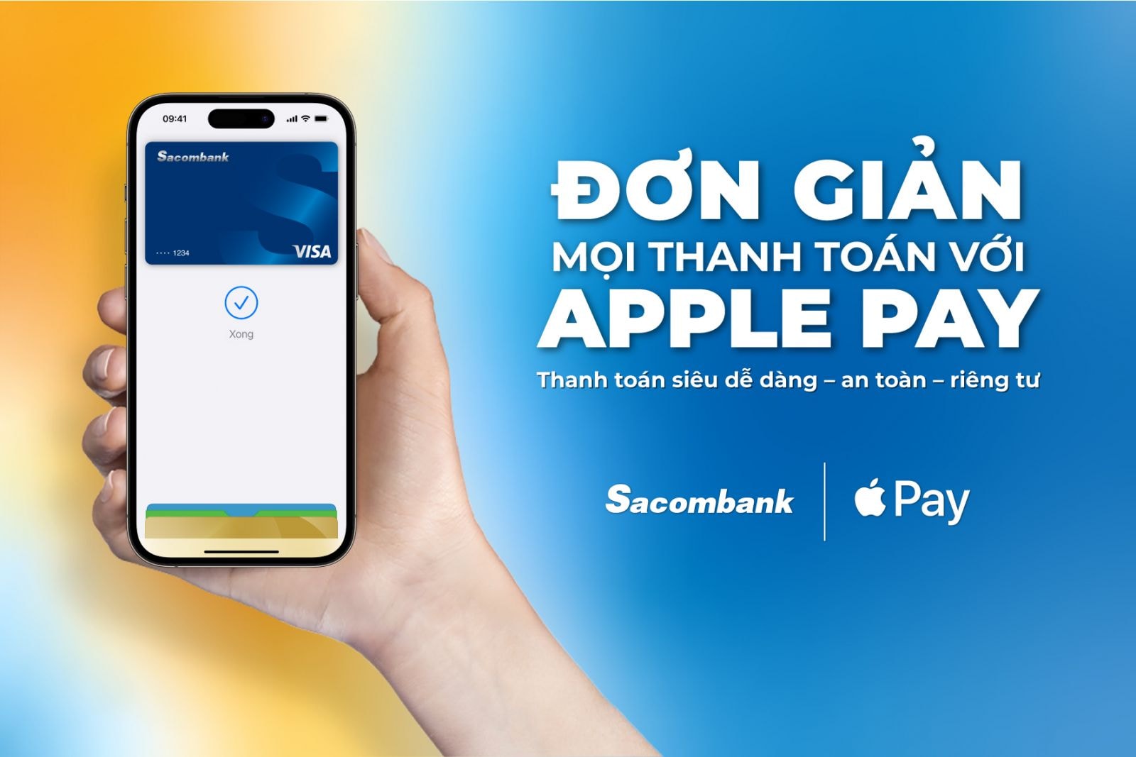 Ngày 08/8/2023, Sacombank chính thức giới thiệu đến chủ thẻ Visa - Apple Pay