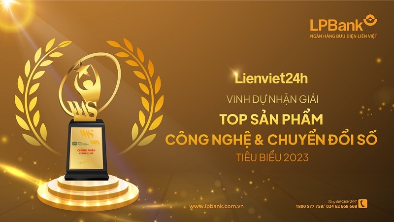 Sản phẩm Lienviet24h được vinh danh TOP Sản phẩm Công nghệ và Chuyển đổi số tiêu biểu năm 2023