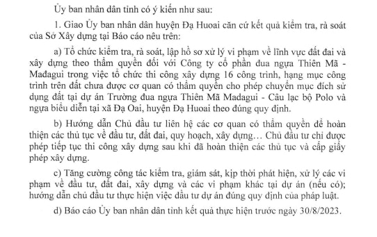 Yêu cầu của UBND tỉnh Lâm Đồng với các cơ quan chức năng đối với dự án ngàn tỷ này