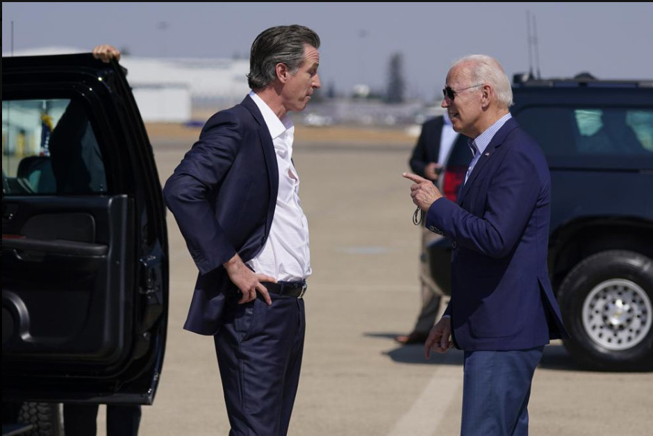 Tổng thống Mỹ Joe Biden và Thống đốc California Gavin Newsom