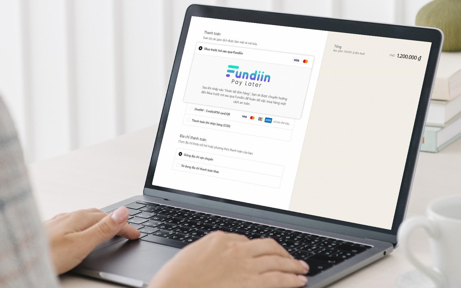Người dùng có thể chọn Fundiin làm hình thức thanh toán khi mua sắm tại các thương hiệu có website sử dụng nền tảng Shopify