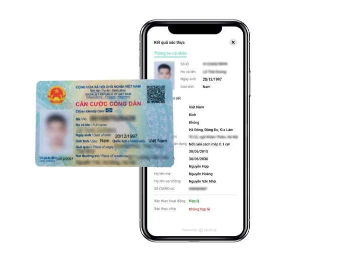 VNPT IDCheck giúp xác minh thông tin CCCD gắn chip