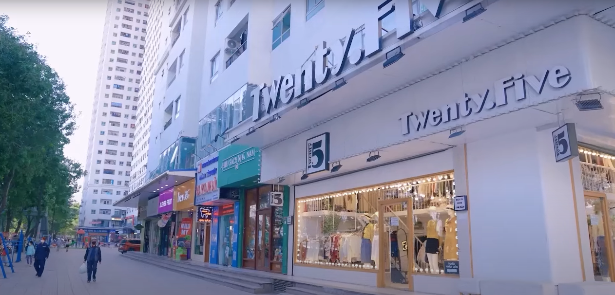 Dãy shophouse thương mại tại dự án HH Linh Đàm - Hà Nội (Ảnh: BHS Group)