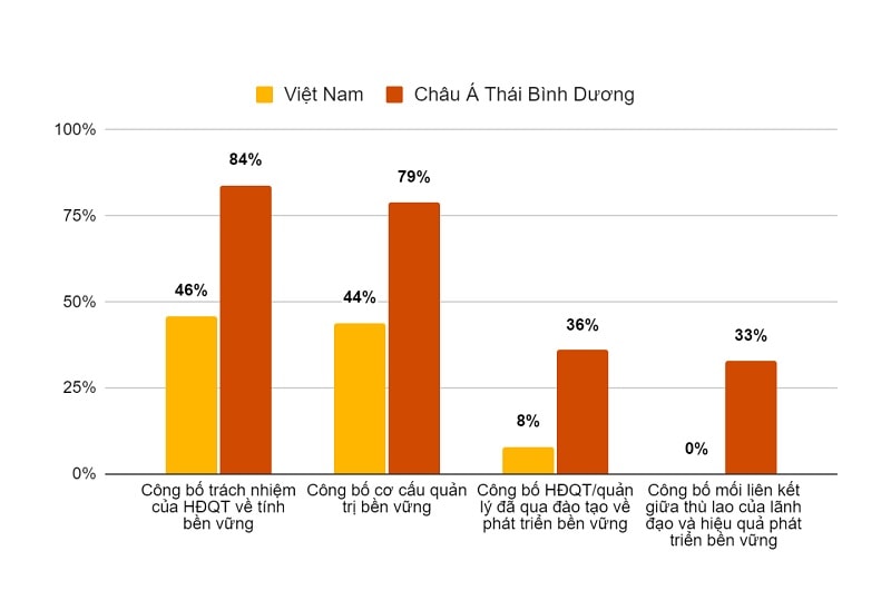 Thực trạng quản trị trong báo cáo phát triển bền vững của các DNNY Việt Nam