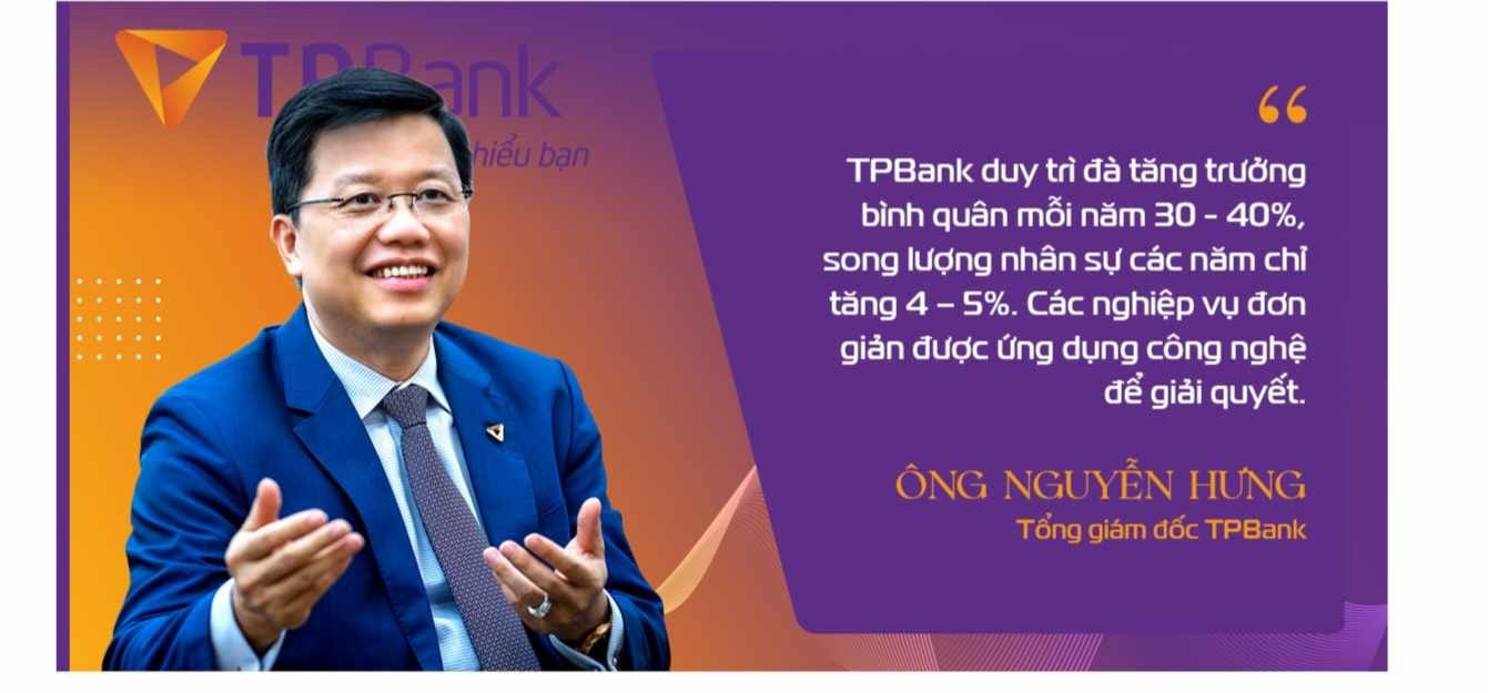 Ảnh: Ông Nguyễn Hưng - Tổng Giám đốc TPBank chia sẻ về hệ thống công nghệ