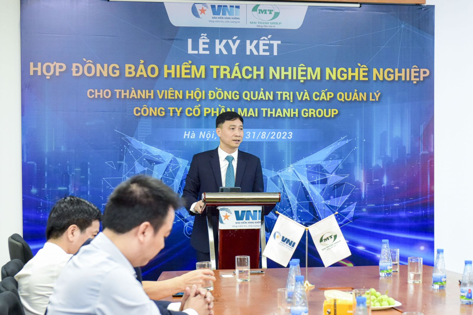 Ông Lê Mạnh Cường - Phó TGĐ VNI phát biểu tại buổi lễ