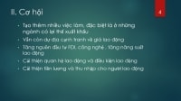 Tác động của cam kết lao động trong các FTA thế hệ mới đối với quan hệ lao động trong doanh nghiệp