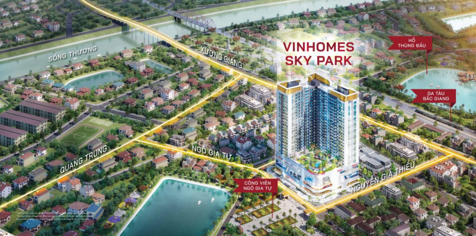 Vị trí thuận lợi về giao thông cũng như đắc địa về phong thủy của Vinhomes Sky Park