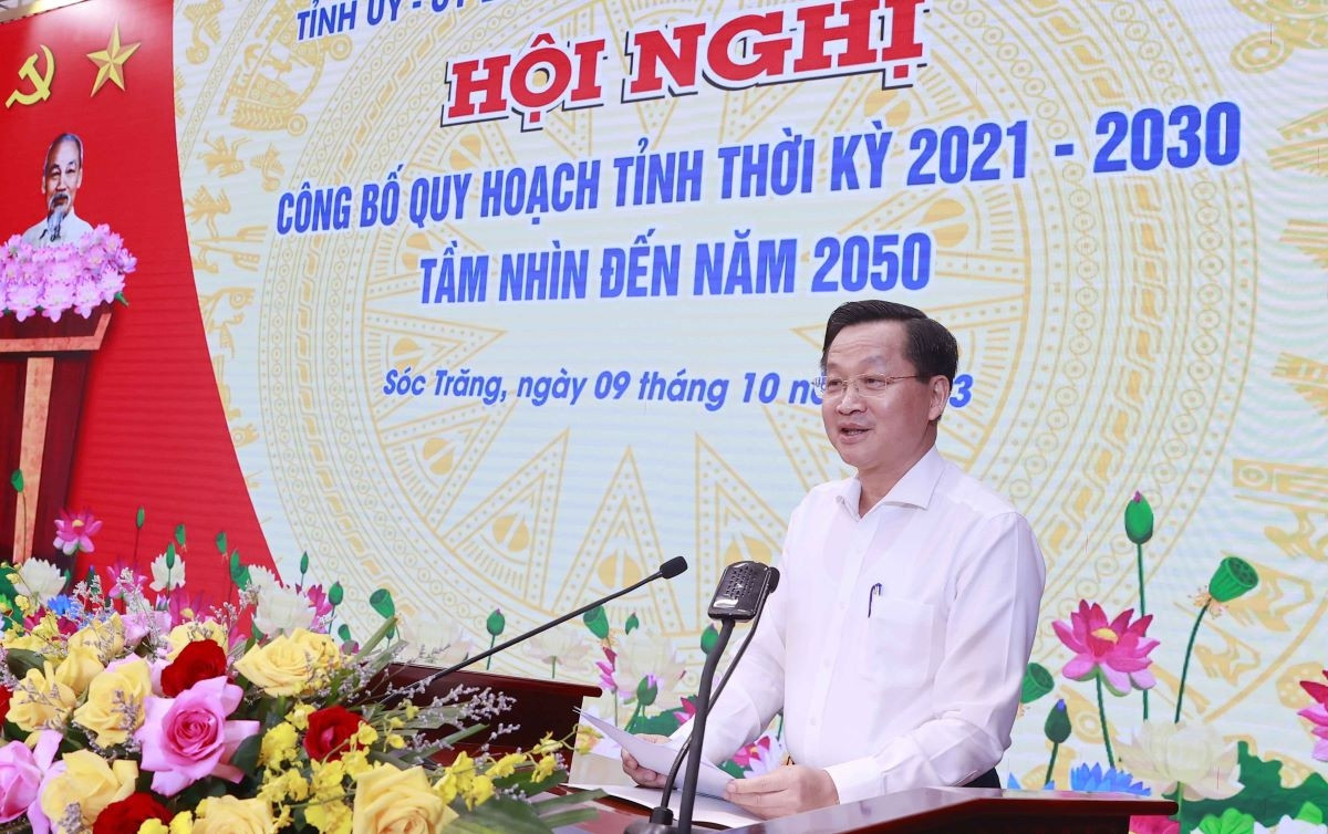 Phó Thủ tướng Lê Minh Khái tin tưởng, Sóc Trăng sẽ có bước phát triển nhanh, bền vững, hiện thực hóa Quy hoạch tỉnh với tầm nhìn đến năm 2050 trở thành khu vực phát triển năng động của vùng Đồng bằng sông Cửu Long