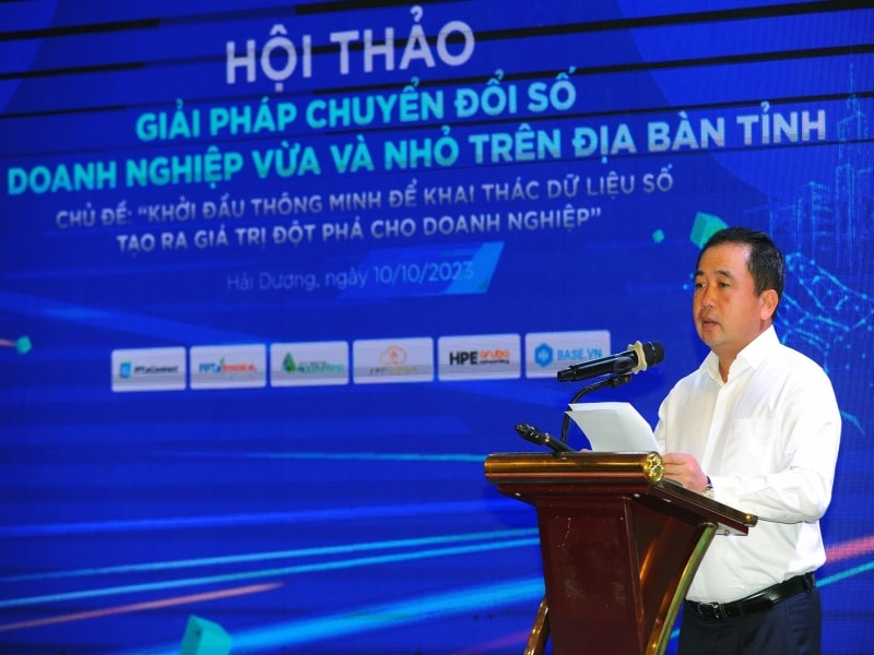 ông Trần Đức Thắng - Ủy viên Trung ương Đảng, Bí thư Tỉnh ủy, Trưởng Ban Chỉ đạo Chuyển đổi số tỉnh Hải Dương
