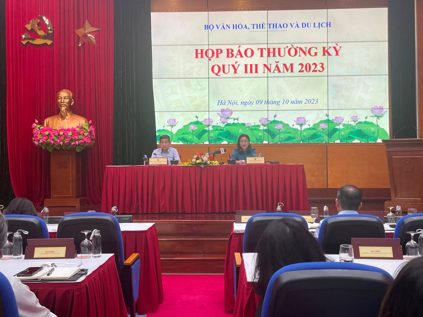 Bộ Văn hóa, Thể thao và Du lịch tổ chức họp báo thường kỳ quý III-2023.