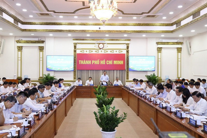 TP.HCM tổ chức phiên họp về tình hình kinh tế - xã hội tháng 10, 10 tháng đầu năm; nhiệm vụ, giải pháp trọng tâm đến cuối năm 2023 - Ảnh: TTBC.