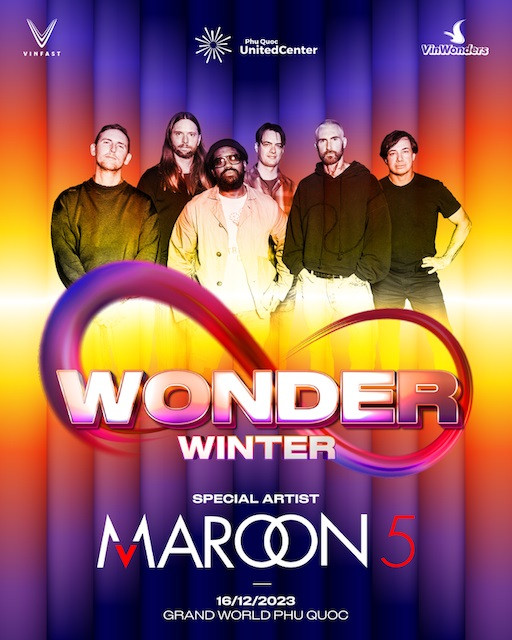 Maroon 5 sẽ trình diễn tại 8Wonder ở Phú Quốc vào ngày 16/12 sắp tới.