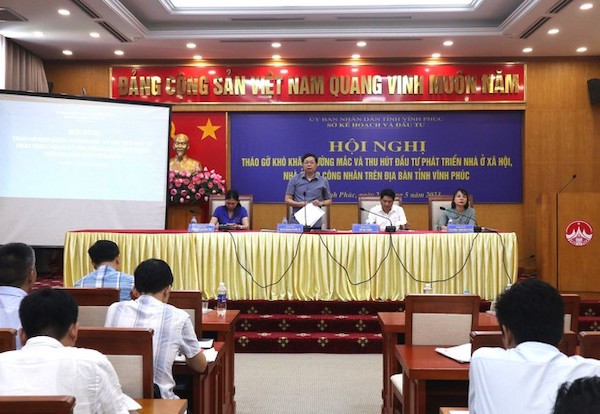 Hội nghị tháo gỡ khó khăn, vướng mắc và thu hút đầu tư phát triển nhà ở xã hội cho công nhân trên địa bàn tỉnh Vĩnh Phúc