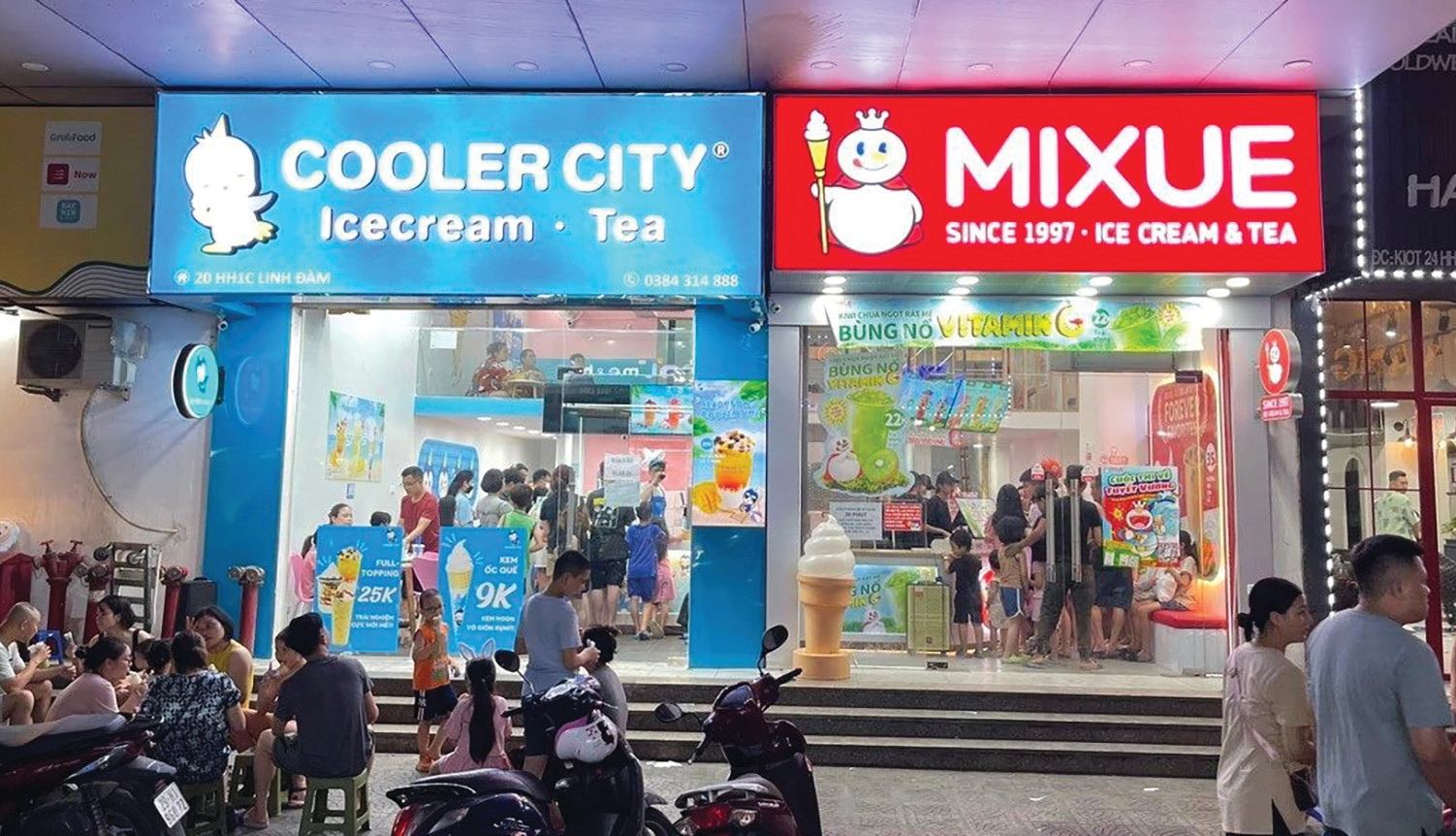  Cửa hàng Cooler City được đặt ngay sát mặt bằng của Mixue. Ảnh: T.Nghĩa