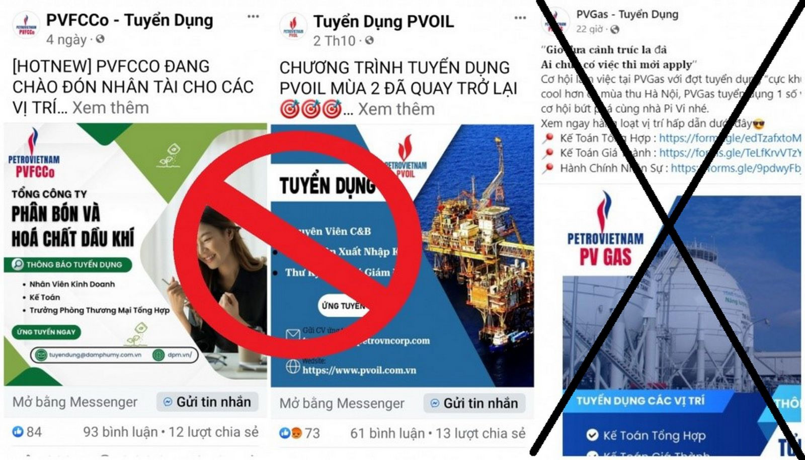 Các fanpage tuyển dụng giả mạo tràn lan trên Facebook