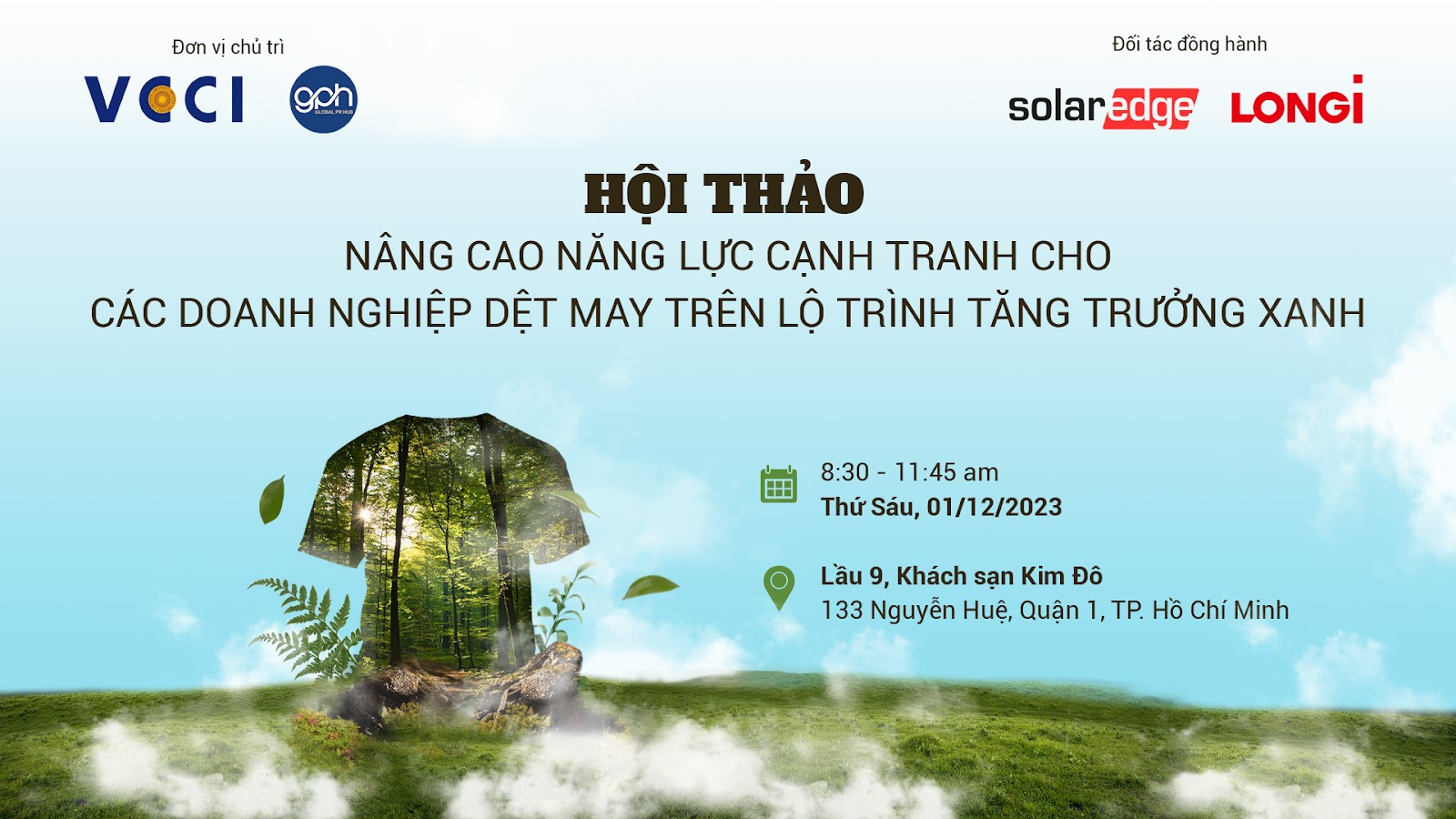 Hội thảo chuyên đề cho ngành dệt may sẽ được diễn ra vào ngày 01/12/2023 tại Tp. Hồ Chí Minh