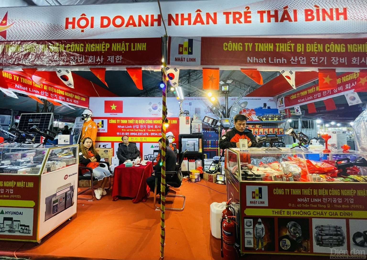 Gian hàng trưng bày sản phẩm của Hội Doanh nhân trẻ Thái Bình