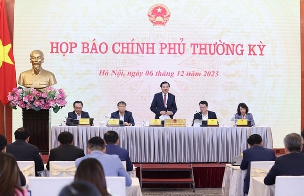 cuộc họp báo Chính phủ thường kỳ tháng 11/2023.