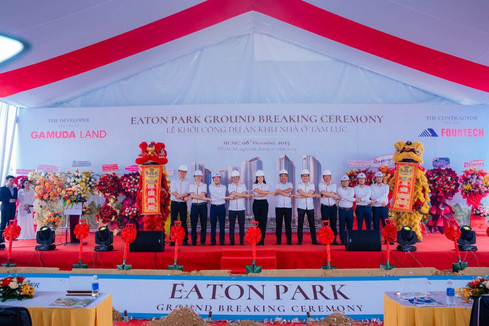 Tập đoàn Gamuda Land và nhà thầu chính Fountech tổ chức Lễ động thổ Dự án căn hộ cao cấp Eaton Park.