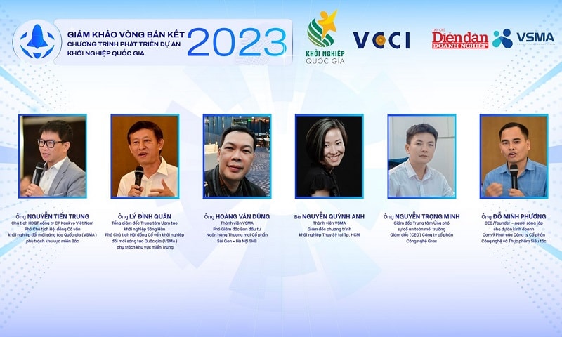 Ban Giám khảo vòng Bán kết Chương trình Phát triển Dự án khởi nghiệp Quốc gia năm 2023